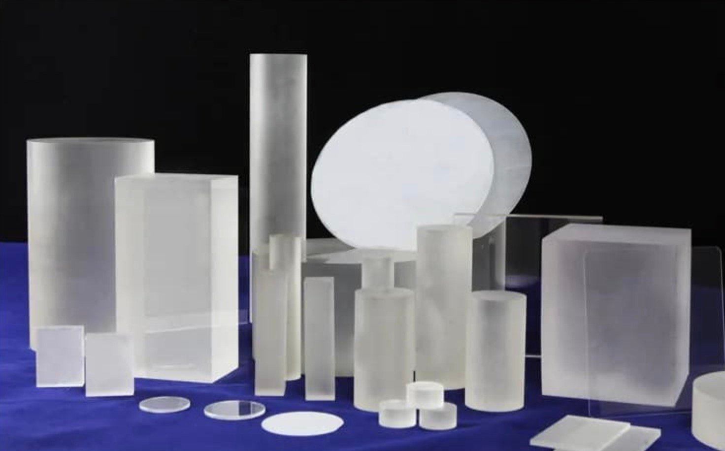 Finished Synthetic Sapphire Window A close-up of a polished sapphire window reflecting light